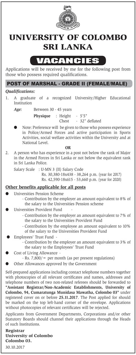 Marshal - University of Colombo